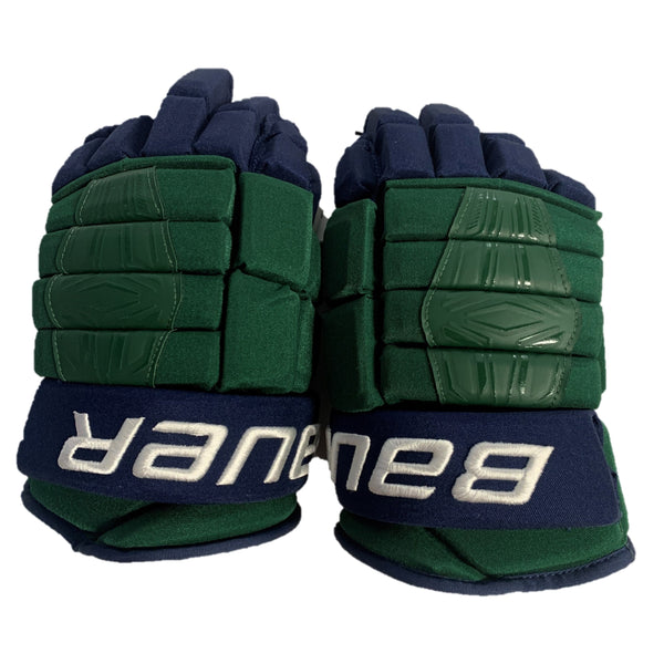 Bauer Pro Series - NCAA Pro Stock Glove (Green/Blue) – HockeyStickMan