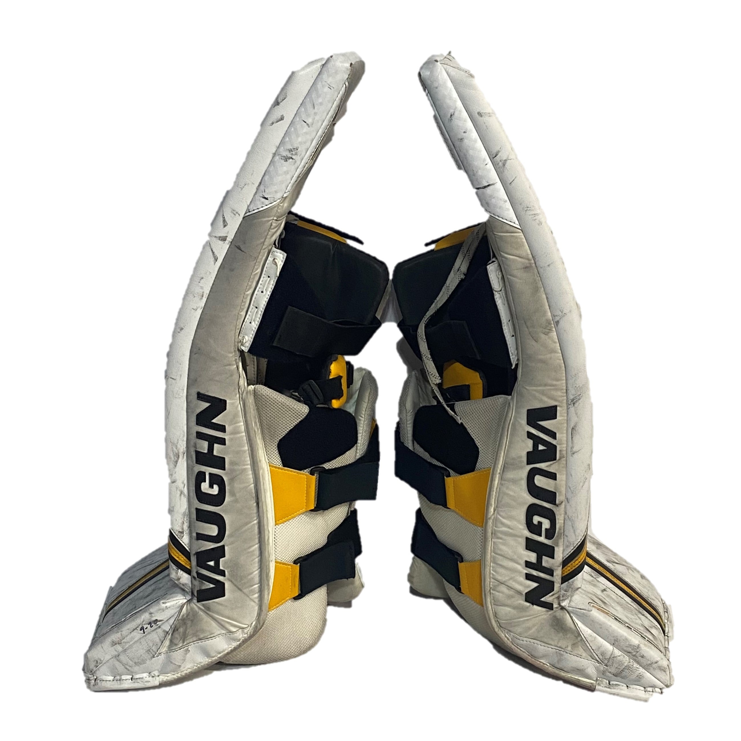 Vaughn Ventus SLR3 - Pro Stock Goalie Pads - Full Set (White/Yellow/Black)