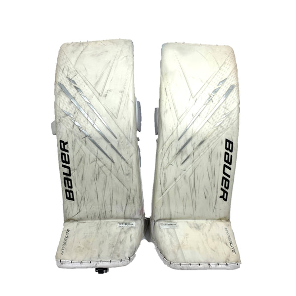 Bauer Vapor HyperLite - Used Pro Stock Goalie Pads (White/Silver)