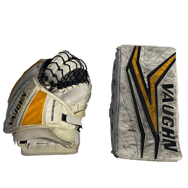 Vaughn Ventus SLR3 - Pro Stock Goalie Pads - Full Set (White/Yellow/Black)