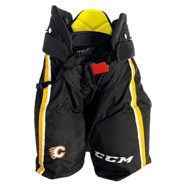 CCM HPTK - NHL Pro Stock Hockey Pants - Calgary Flames - (Black/White/Yellow)
