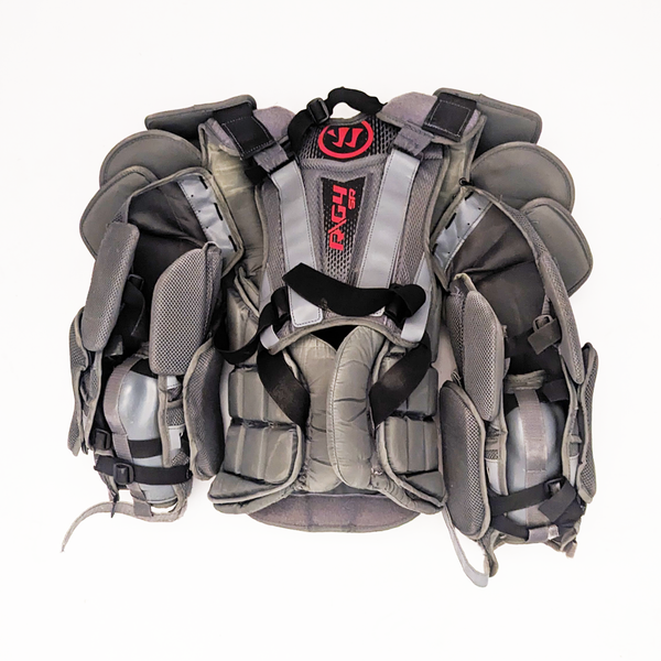 Warrior Ritual G4 - Used Pro Stock Goalie Chest Protector (Grey/Red)