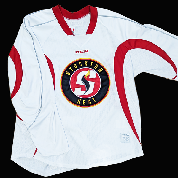 AHL - Used CCM Practice Jersey - Stockton Heat (White)