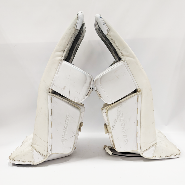 Bauer Supreme Ultrasonic - Used Pro Stock Goalie Leg Pads (White)