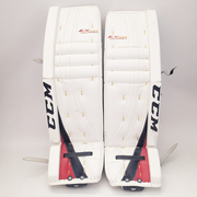 CCM Extreme Flex Pro- Used Pro Stock Goalie Pads (White/Red/Blue)