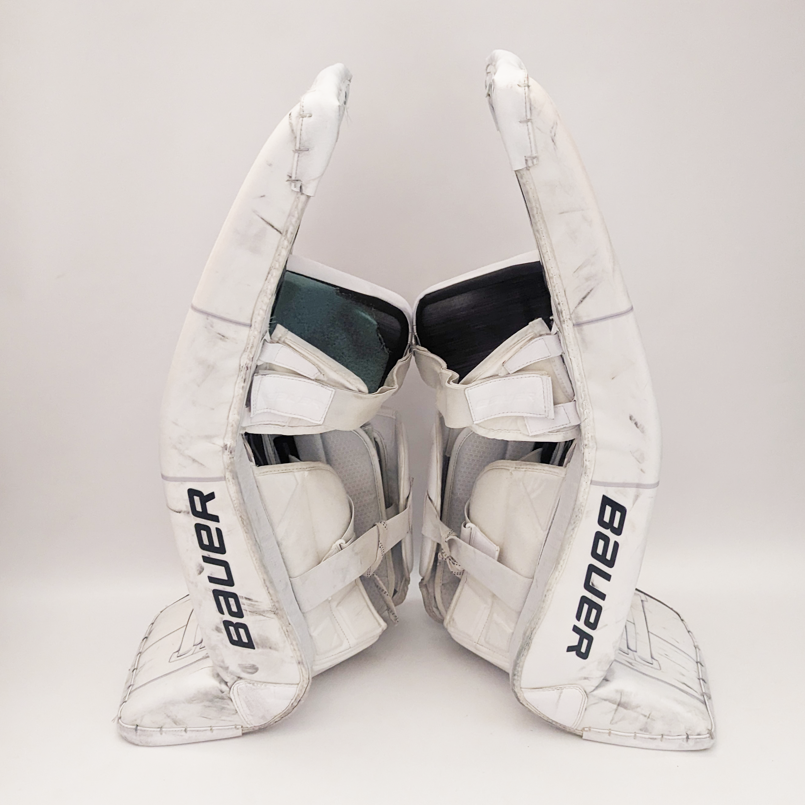 Bauer Supreme Ultrasonic - Pro Stock Goalie Pads (White/Navy/Yellow)